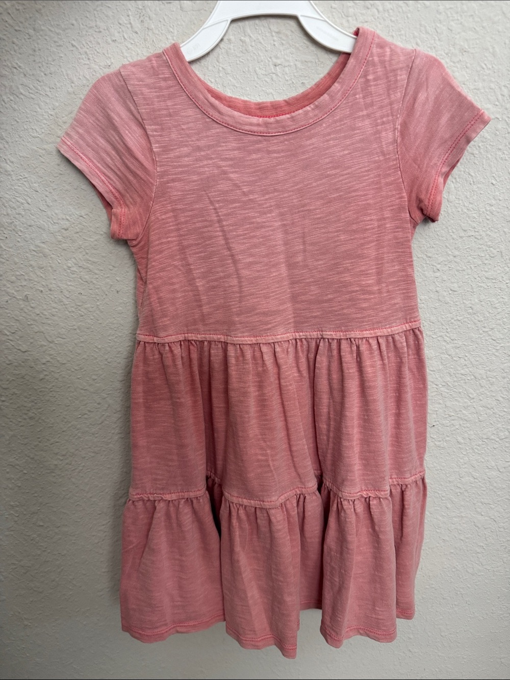 Cat & Jack Pink Tiered Short-Sleeve Dress